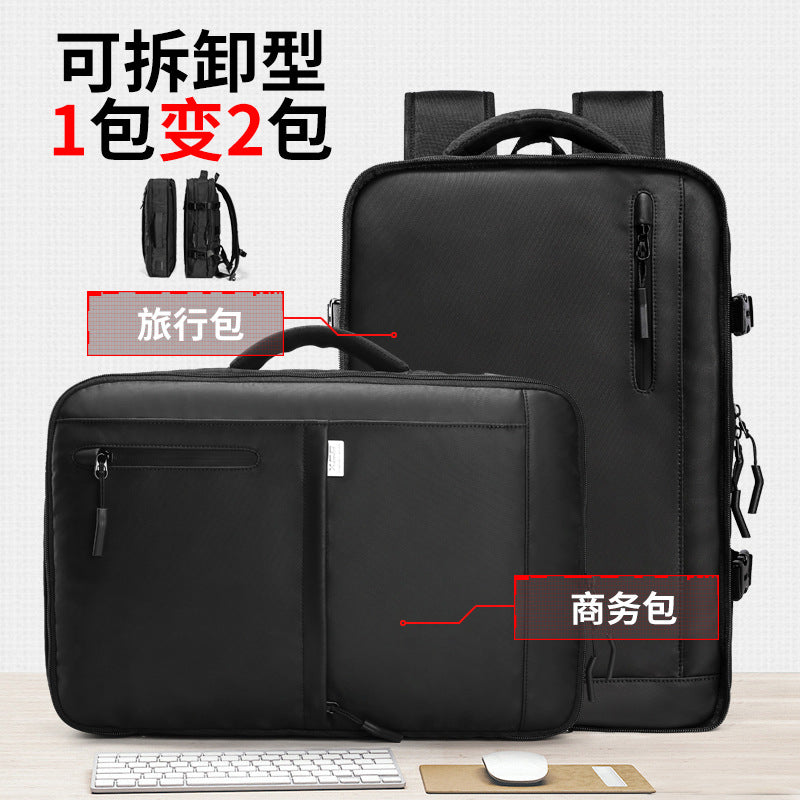 Zhina men's business backpack, large capacity short trip backpack, lightweight hand, business trip, duffel bag, computer bag