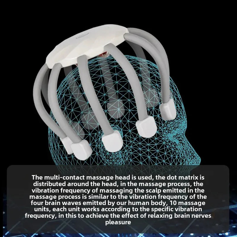 Smart Head Massager - 10-Claw Vibration Scalp Massager for Relaxation