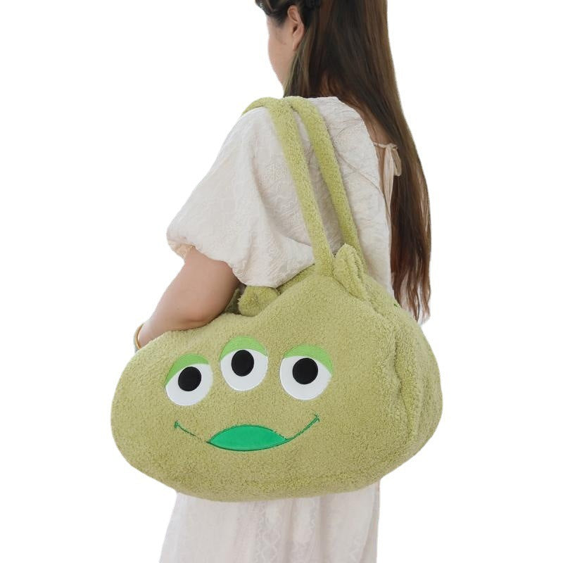 Hot Selling Cartoon Soft Cute One Shoulder Bag Plush Student Handbag Office Worker Storage Women's Large Capacity Crossbody Bag