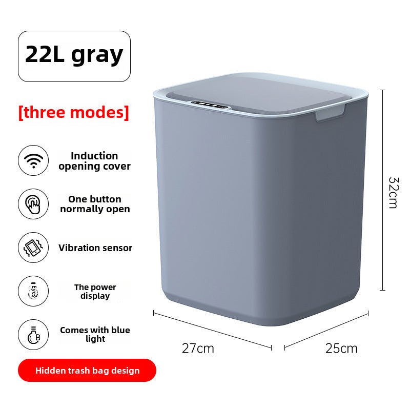Intelligent induction trash can fully automatic with cover home living room kitchen bedroom bathroom creative classification trash can