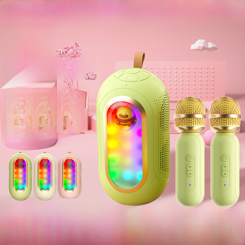 K song singing microphone audio all-in-one machine, intelligent voice Bluetooth speaker, wireless microphone, children's microphone special