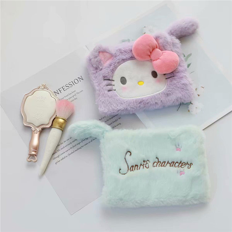 Soft and cute, Melody, pudding, dog, storage bag, coin purse, cartoon, transformed, cat, girl, heart, makeup bag, girl