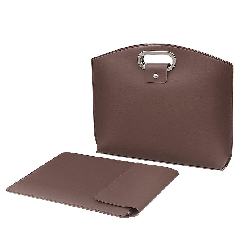 Simple high-quality waterproof laptop bag, trendy fashion large-capacity tote bag, commuter to work briefcase