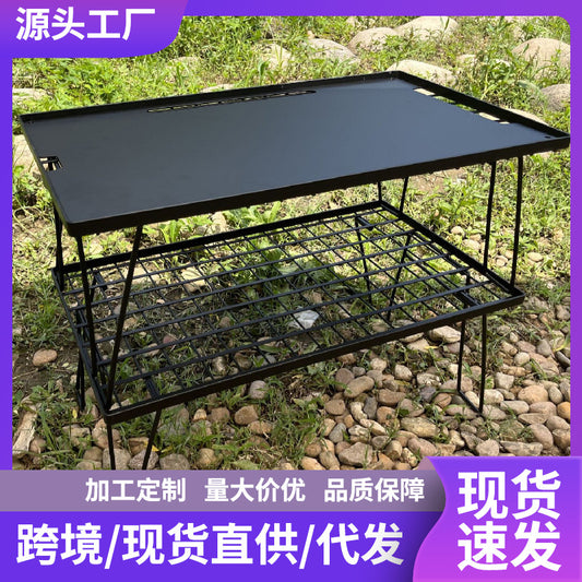 Portable Stainless Steel Foldable BBQ Grill for Outdoor Camping & Picnic