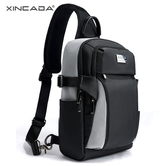 Trendy brand chest bag, men's bag, multi-functional waist bag, casual large-capacity shoulder bag, summer new simple crossbody bag