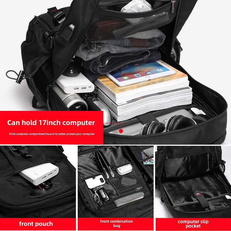 Large 80 liter travel bag, men's outdoor sports hiking bag, leisure multi-function computer bag, large capacity backpack L