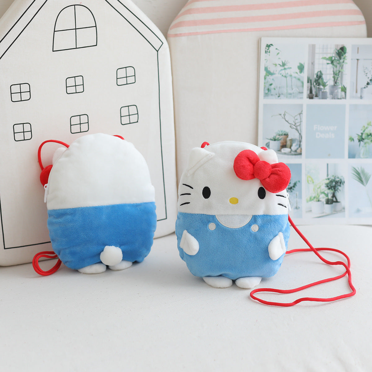 Cartoon cute doll multifunctional plush bag little devil pudding dog cinnamon dog series doll children's crossbody bag