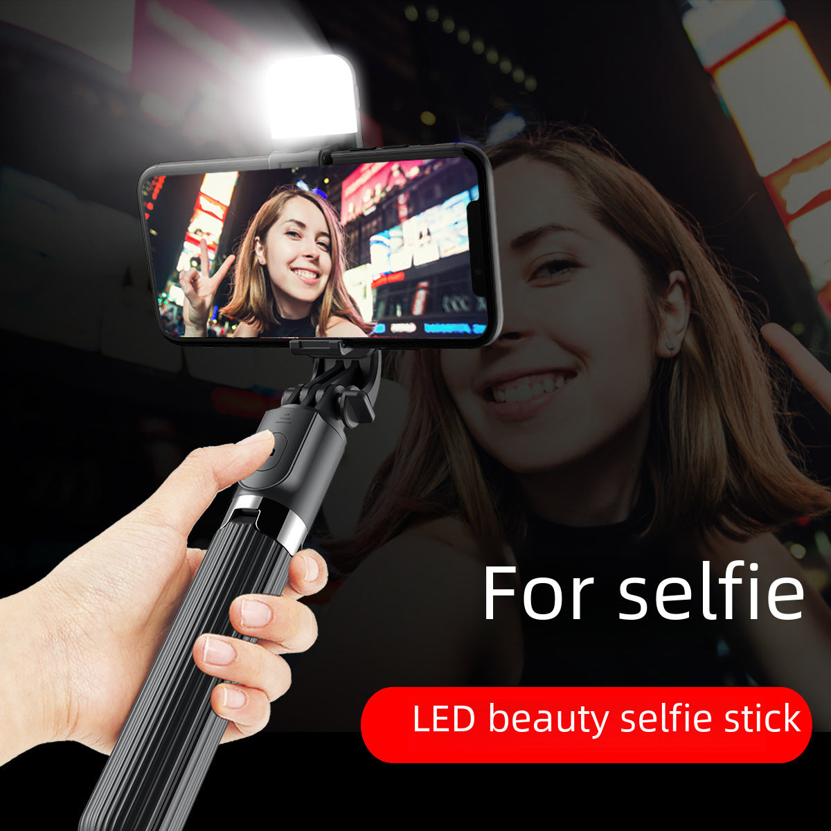 Mobile phone bluetooth selfie stick L03 mini integrated tripod LED fill light holder photo live broadcast artifact