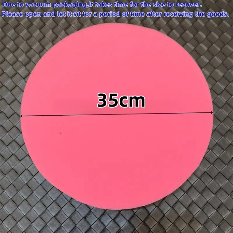 Round Ceramic Foam Pad 11.8" - Durable pink sponge pad for clay crafts