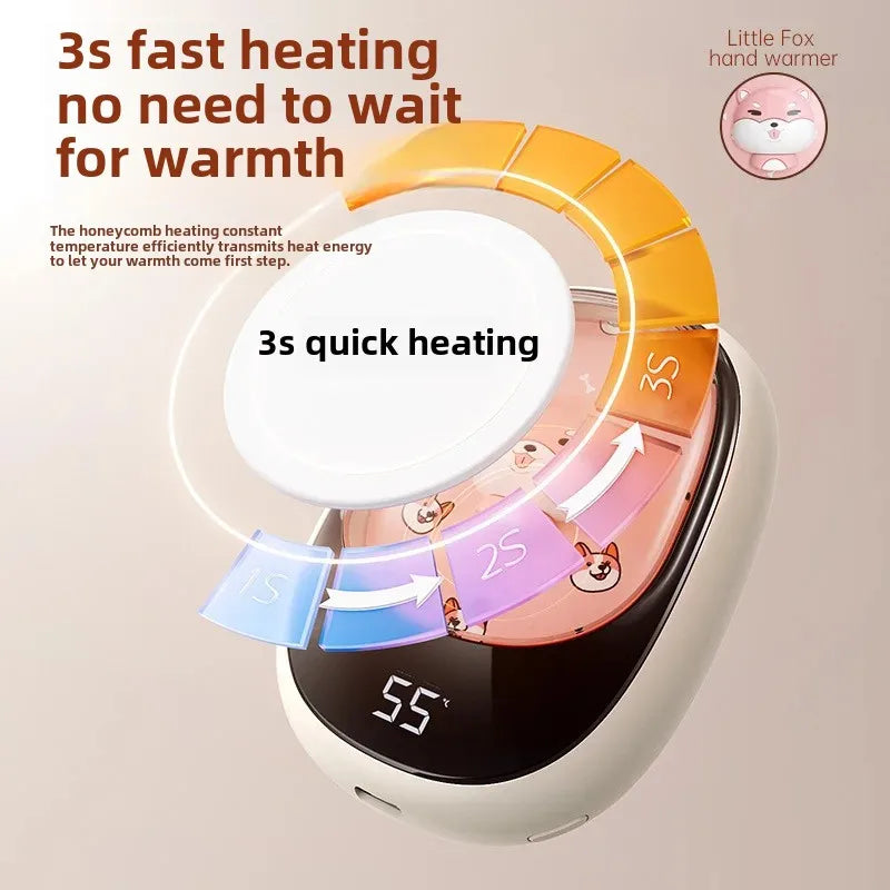Winter new hand warmer power bank 2-in-1 USB cute pet portable mini hand warmer charging factory wholesale