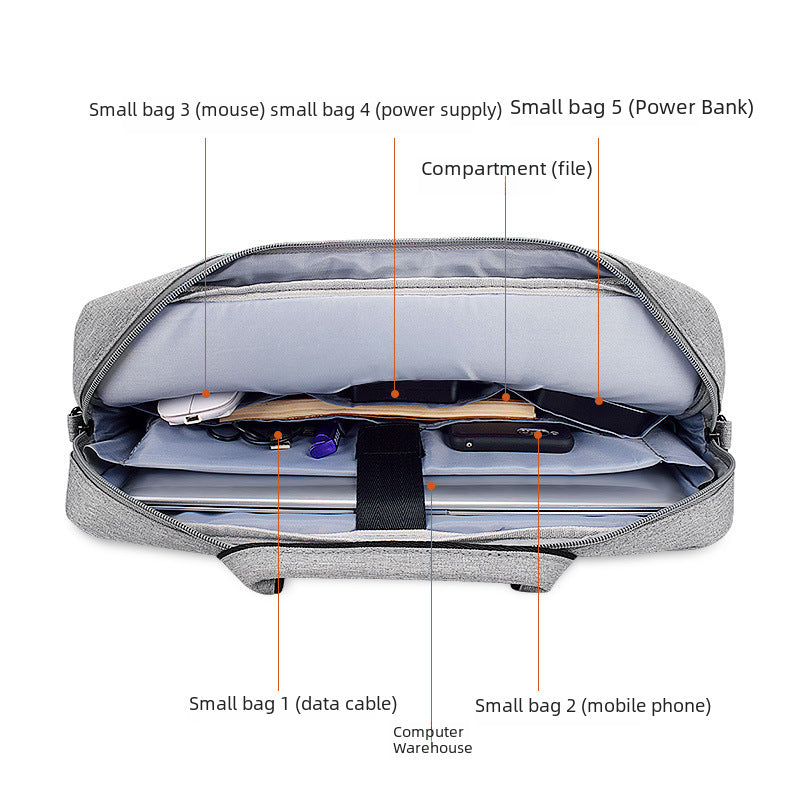 Wholesale Shoulder Laptop Bag Waterproof Briefcase 131415.6 inch Men & Women Can Print Logo