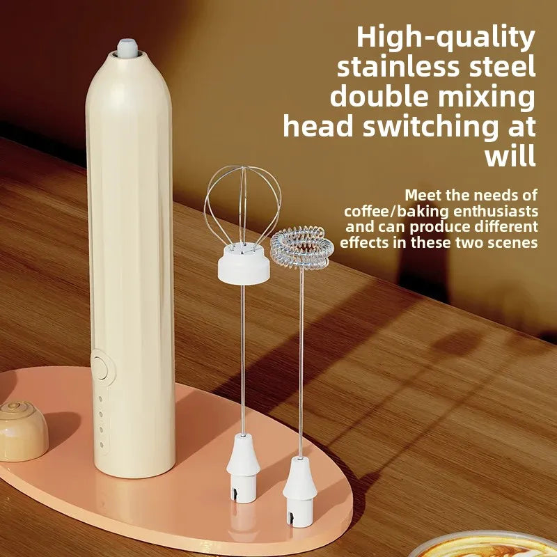Egg Whisk, Electric Milk Frother, Milk Wother, Home Coffee Milk Frother, Mini Stirring Baking Tools