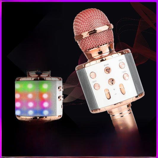 The popular 858L wireless microphone with light microphone K Gebao audio microphone integrated Bluetooth wireless microphone