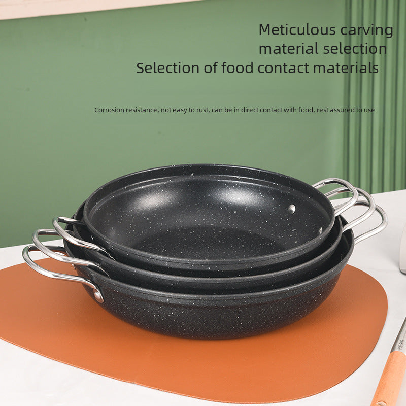 Non-stick pan, seafood pot, shallow soup pot, Korean ramen pot, army hot pot, household soup pot, clear soup hot pot, boiled noodle pot