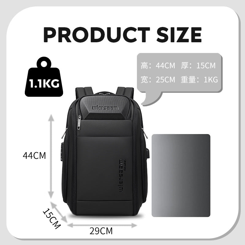 New high-end business backpack, men's waterproof backpack, large-capacity multi-functional password anti-theft computer bag for business trips