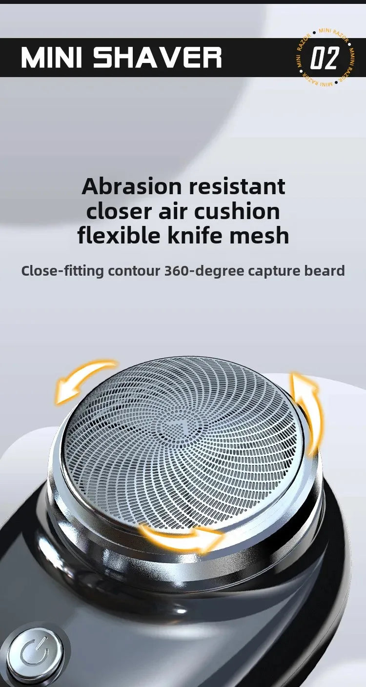 New Electric Shaver Men's Shaver Washable Mini Beard Sharpener Small Portable Rechargeable One Piece Delivery