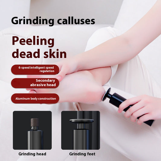 Electric foot grinder, aluminum body, two-in-one, six-speed charging, calluses, foot pedicure, foot grinder cross-border