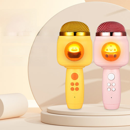 New wireless microphone audio all-in-one mobile phone, karaoke, bluetooth microphone, luminous children's microphone, household toys
