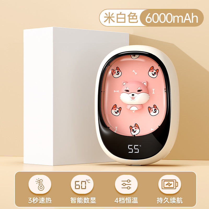 Winter new hand warmer power bank 2-in-1 USB cute pet portable mini hand warmer charging factory wholesale