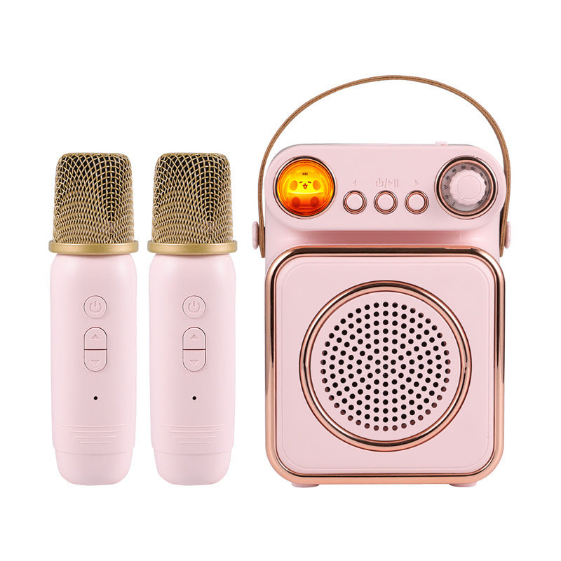 Singing, karaoke, audio, microphone, integrated microphone, home children's wireless microphone, smart bluetooth speaker, retro