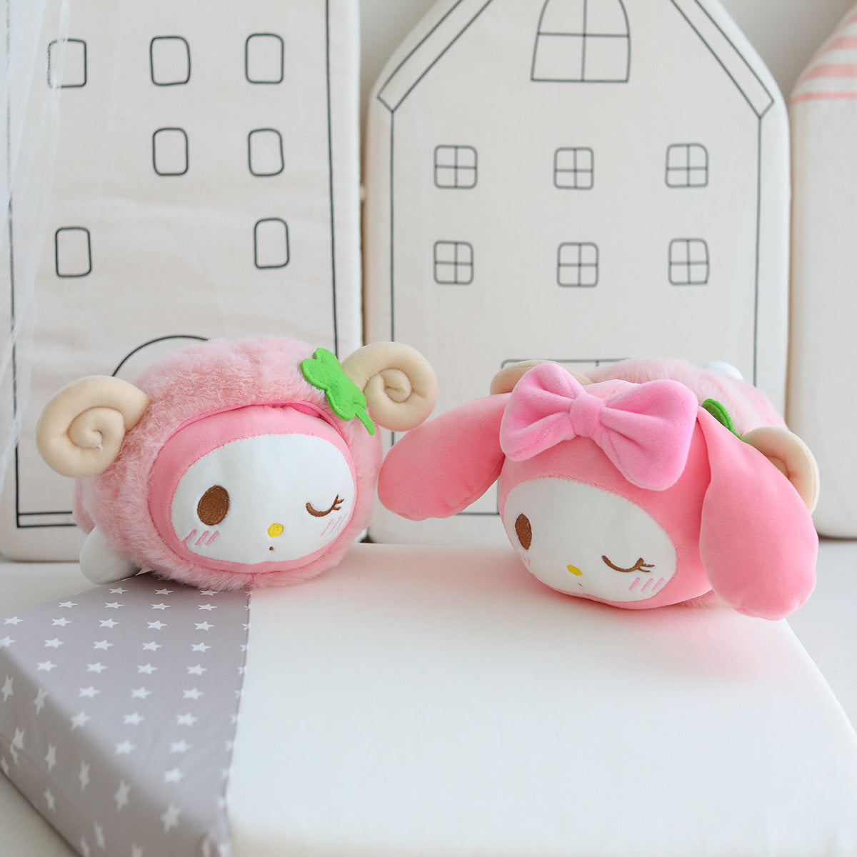 Plush toy little devil nap pillow cartoon lamb pillow doll cute plush doll lying pillow wholesale