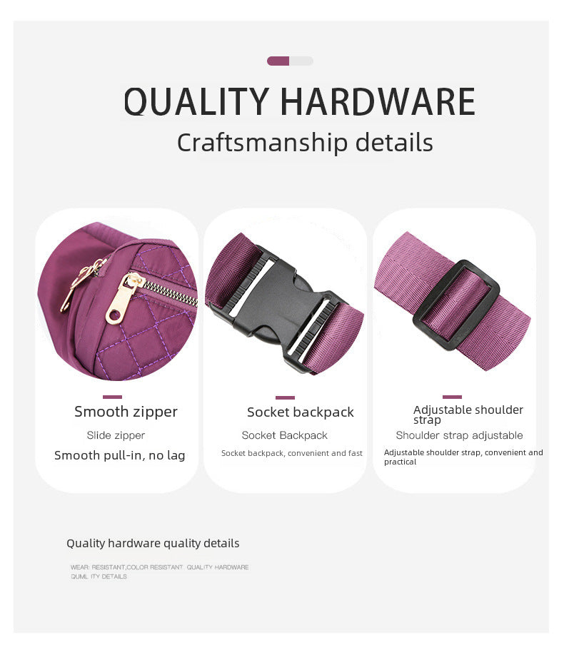 Waist bagKorean version men's multi-functional large-capacity mobile phone bag, embroidered thread waist bag, high-quality chest bag, cross-body women's versatile