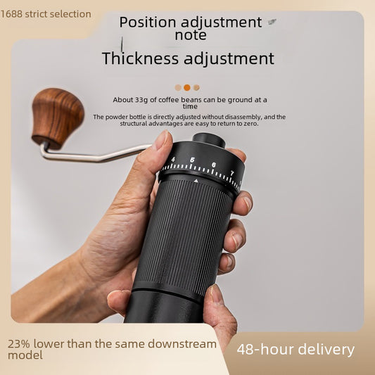Externally adjusted hand grinder CNC steel grinding core portable coffee bean grinder thickness adjustable hand grinder coffee machine