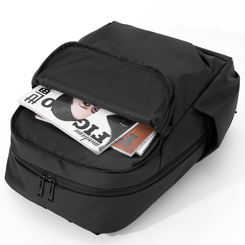 Large Capacity Student School Bag Cross Border Business Backpack Men's Commuter Computer Bag Printed LOGO Waterproof Casual Backpack