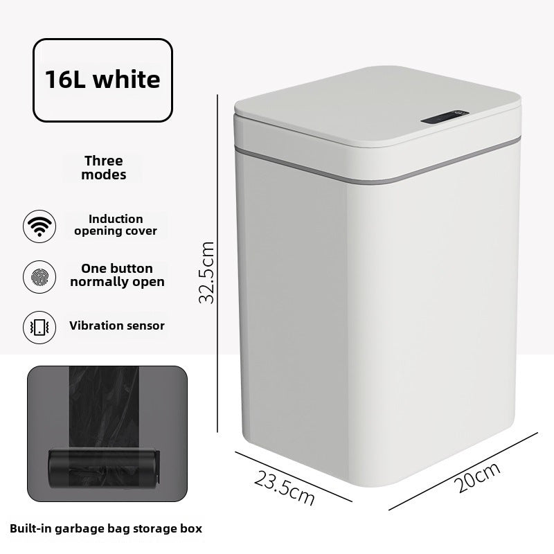 Intelligent induction trash can fully automatic with cover home living room kitchen bedroom bathroom creative classification trash can
