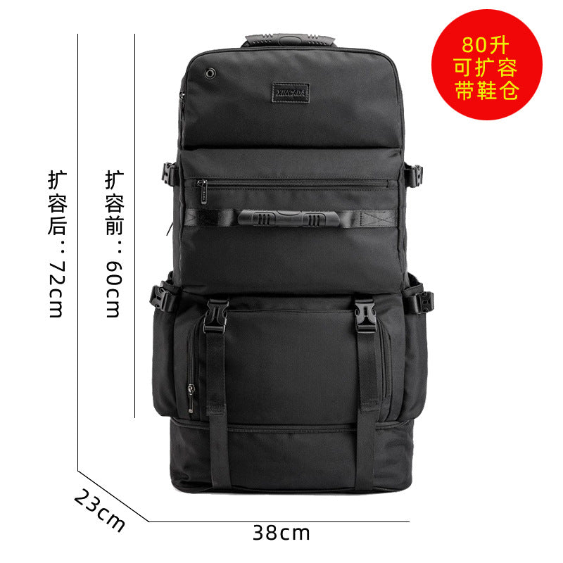 Travel backpack men's large capacity super large leisure travel men's business extra large 80 liters L luggage large shoulder bag