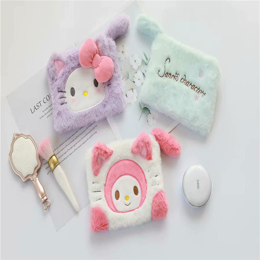 Soft and cute, Melody, pudding, dog, storage bag, coin purse, cartoon, transformed, cat, girl, heart, makeup bag, girl