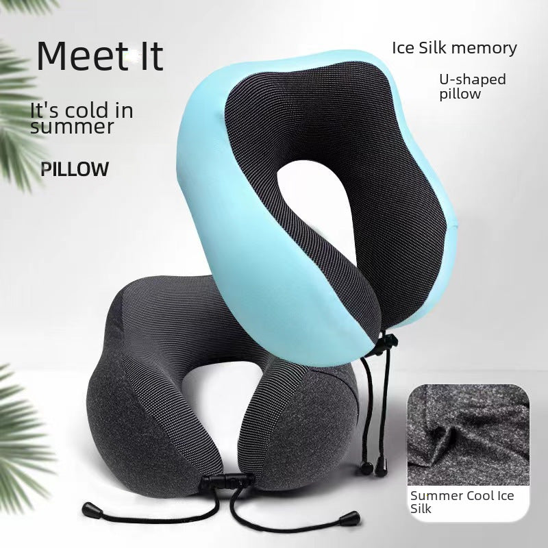 Memory foam U-shaped pillow can be collected U-shaped pillow gift car travel head pillow nap cervical spine neck pillow office