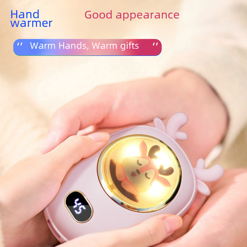 New hand warmer charging digital display temperature control double-sided heating USB charging baby hand warmer gift wholesale