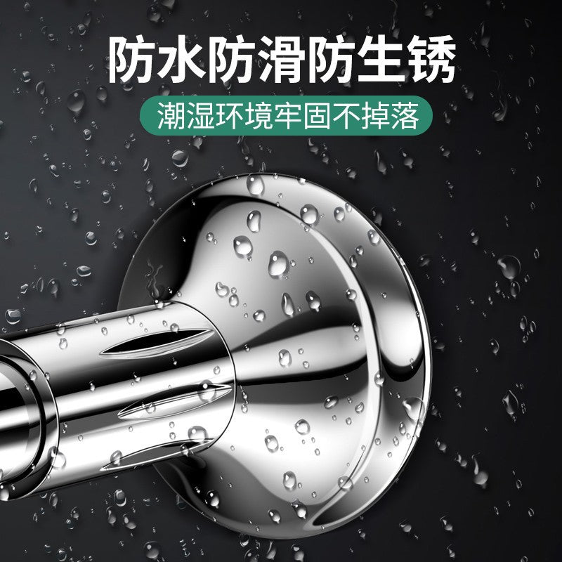 Non-perforated telescopic clothes pole curtain rod wardrobe toilet support clothes pole drying rack lifting and shrinking shower curtain rod