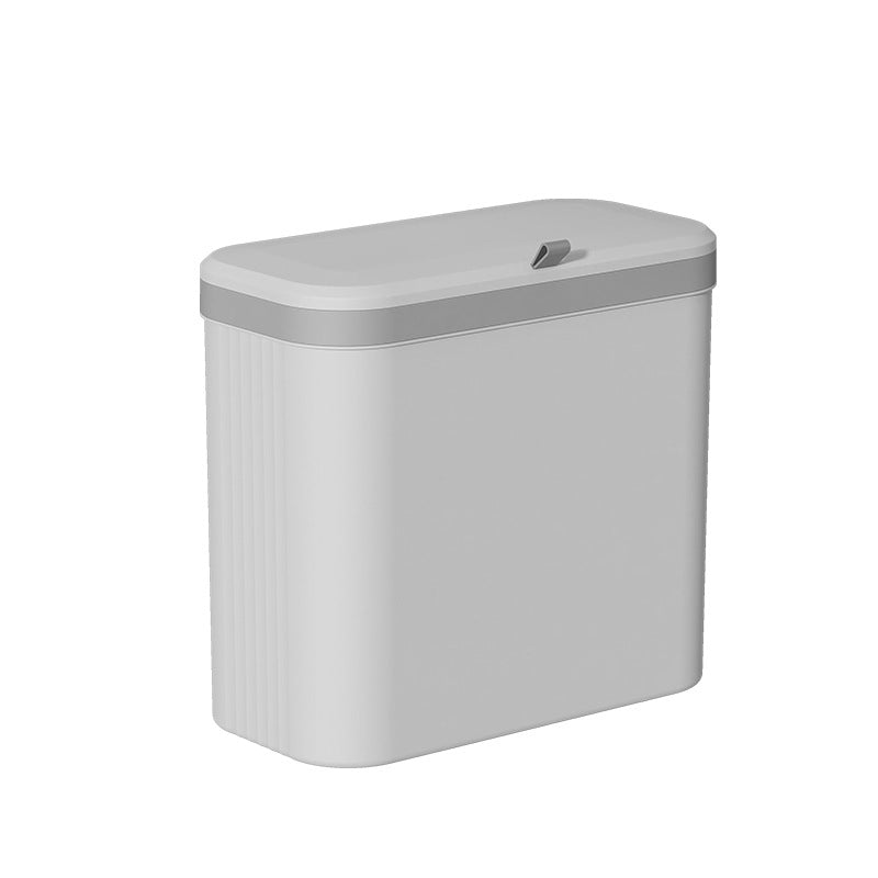 Kitchen non-perforated trash can cabinet door wall mounted household trash basket foldable toilet toilet storage bucket