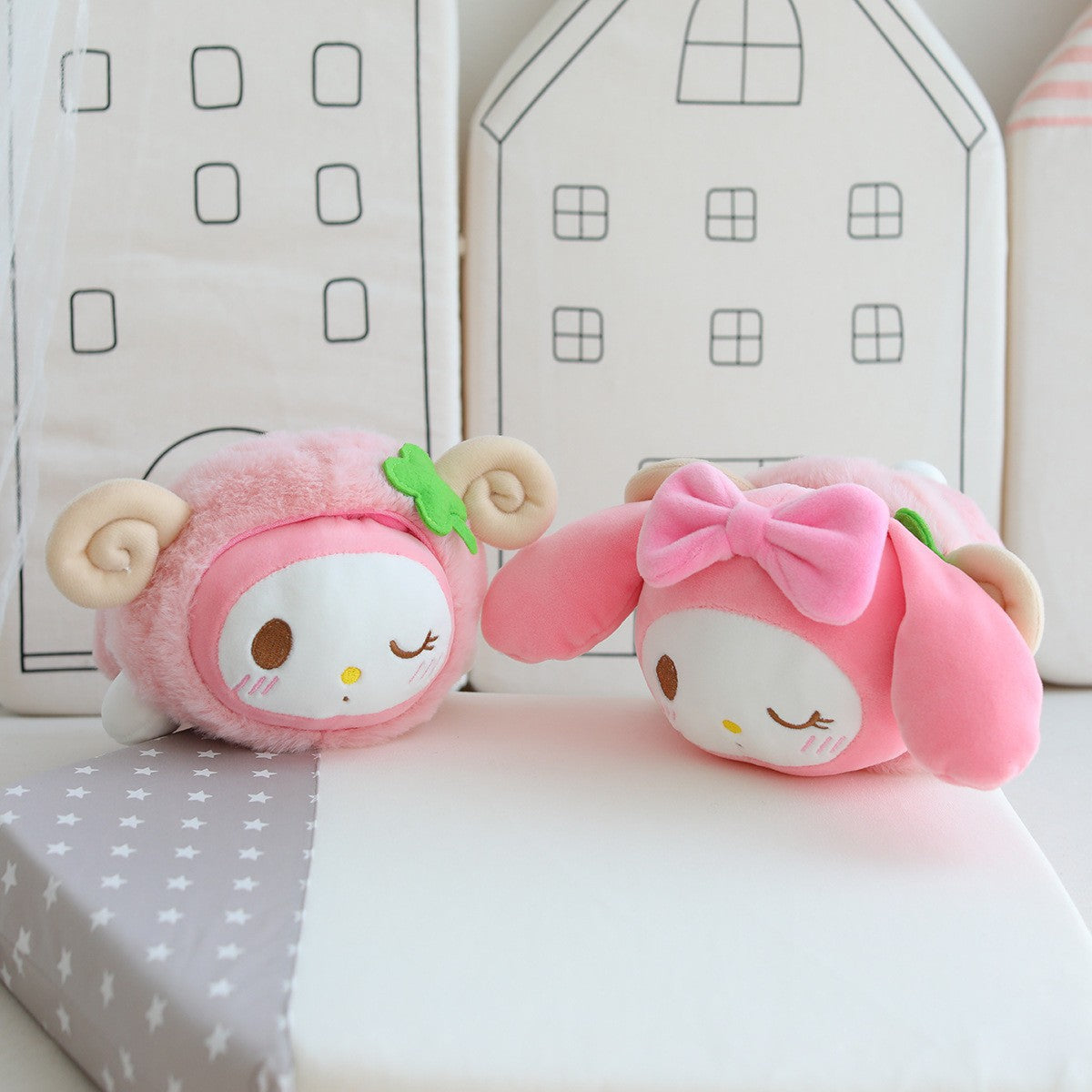 Plush toy little devil nap pillow cartoon lamb pillow doll cute plush doll lying pillow wholesale