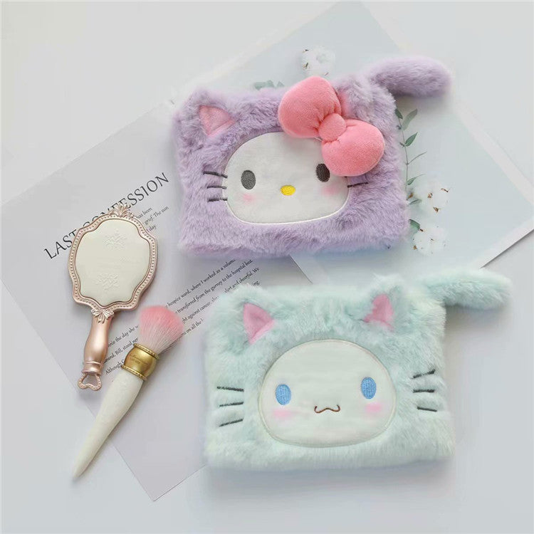 Soft and cute, Melody, pudding, dog, storage bag, coin purse, cartoon, transformed, cat, girl, heart, makeup bag, girl
