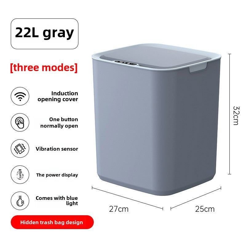 Intelligent induction trash can fully automatic with cover home living room kitchen bedroom bathroom creative classification trash can