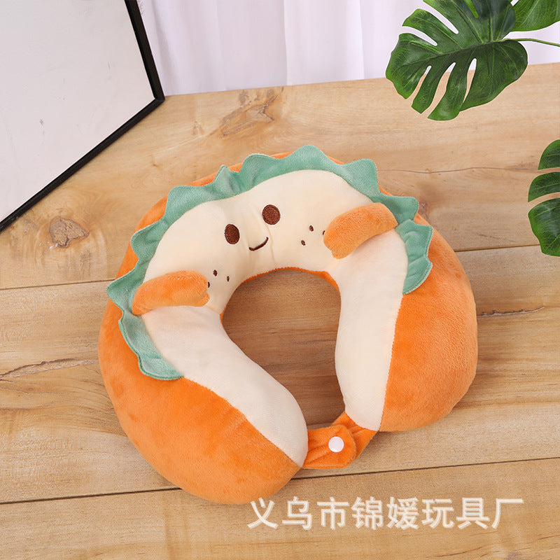 U-shaped pillow neck protector removable and washable cervical memory foam neck pillow u-shaped pillow cute headrest pillow neck car pillow