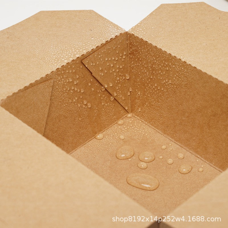 Disposable kraft paper box, paper lunch box, fried chicken, barbecue, takeaway, packaging box, salad, fried rice, bento meal wholesale