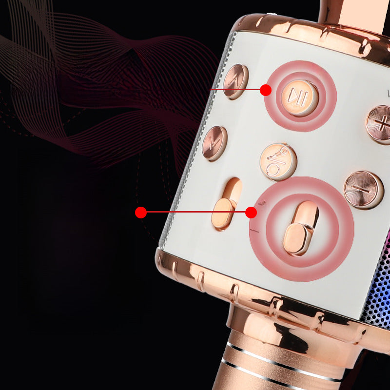 The popular 858L wireless microphone with light microphone K Gebao audio microphone integrated Bluetooth wireless microphone