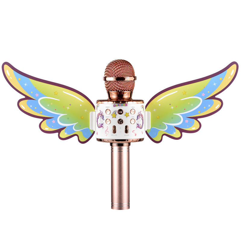 Hot sale wireless microphone 858 mobile phone karaoke bluetooth microphone audio integrated children's microphone home gifts