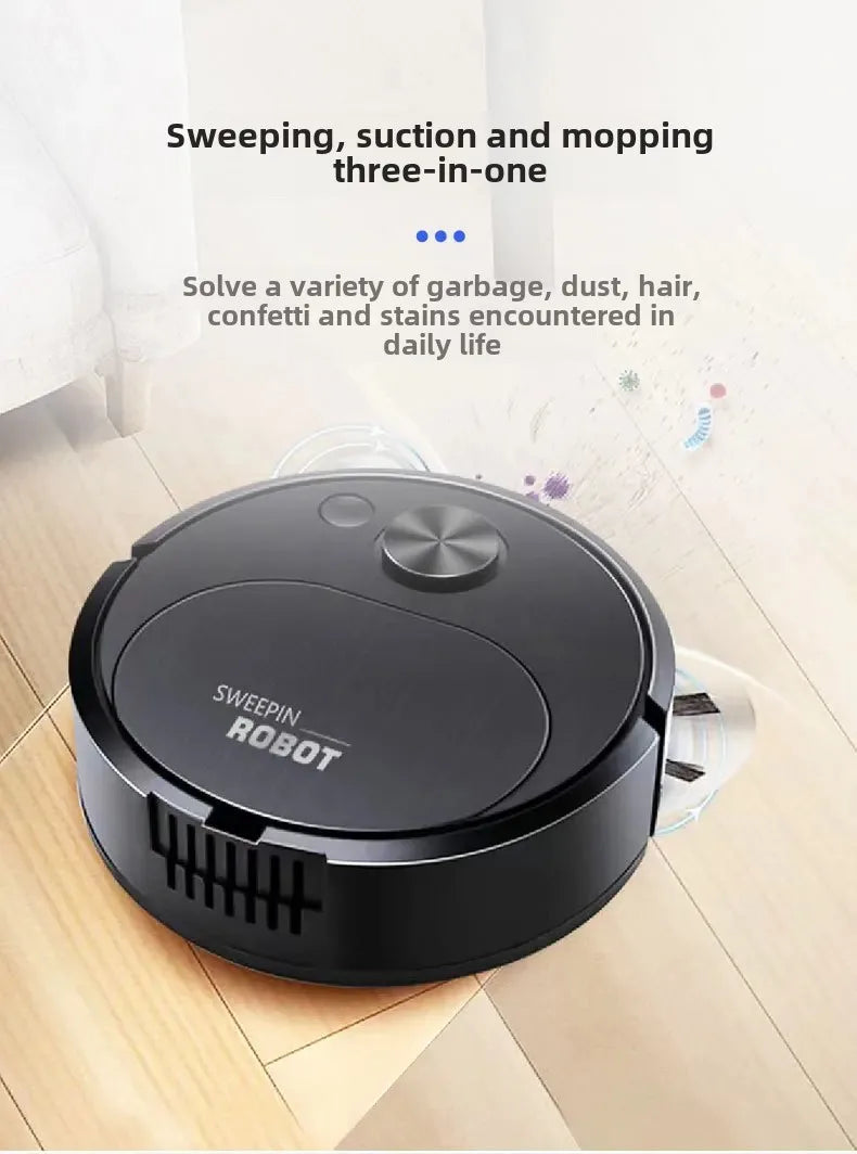 New Home Rechargeable Vacuum Cleaner, Mini Cleaner, Automatic Dust Collector, 3-in-1 Smart Sweeping Robot