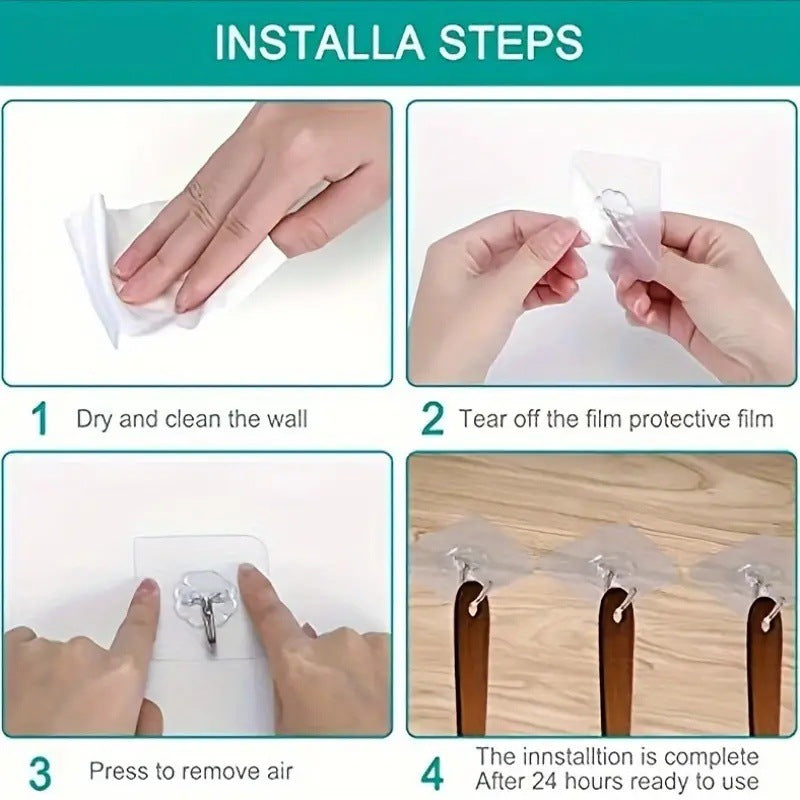 Hole no mark load-bearing viscose transparent kitchen wall hook sticking strong wall sticking hook strong sticking hook free playing