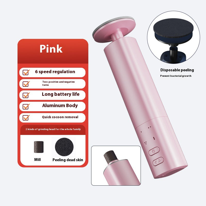 Electric foot grinder, aluminum body, two-in-one, six-speed charging, calluses, foot pedicure, foot grinder cross-border