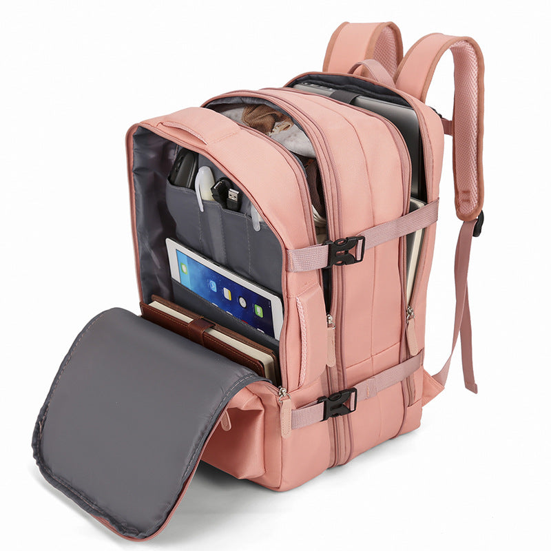 Cross-border travel expansion backpack for men and women with large capacity lightweight multi-functional luggage backpack business commuter computer bag