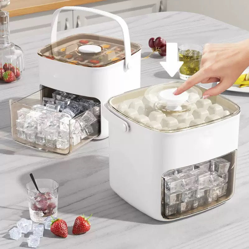 Press Ice Cube Mold, Ice Tray, With Lid, Home Refrigerator, Homemade Ice Box, Storage Box, Frozen Ice Pack, Artifact, Quick Freezing Abrasives