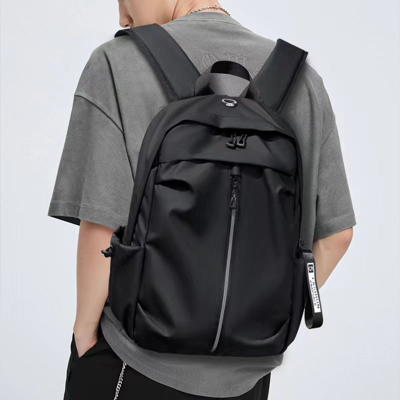 Cross-border film waterproof backpack large capacity student school bag business computer backpack fashion simple men's backpack