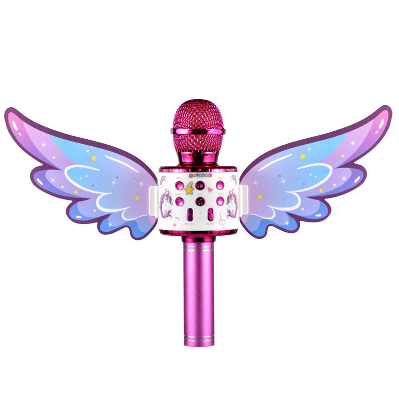 Hot sale wireless microphone 858 mobile phone karaoke bluetooth microphone audio integrated children's microphone home gifts