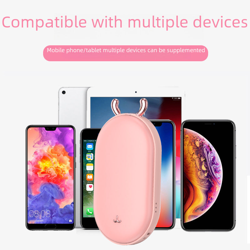 New hand warmer charging digital display temperature control double-sided heating USB charging baby hand warmer gift wholesale